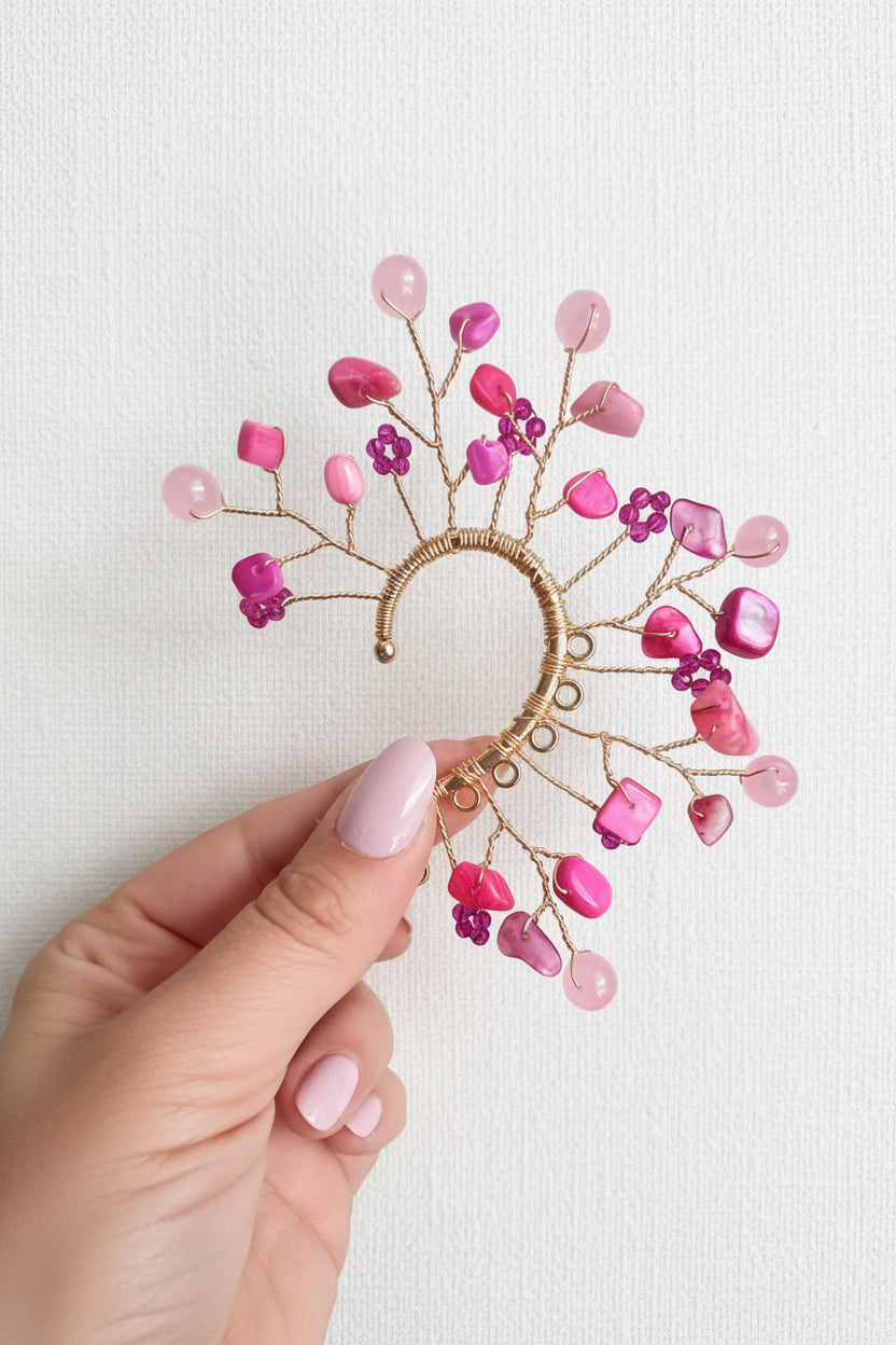 Oh Lala Pink Stones Ear Piece