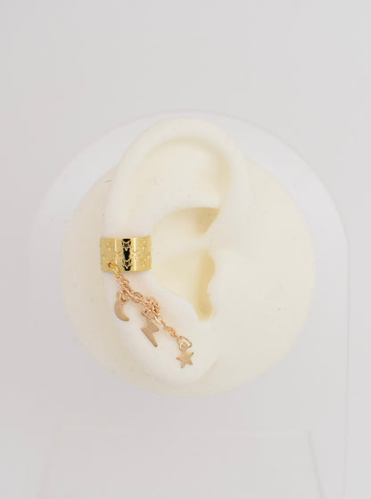 Gold Classic Charm Earcuffs