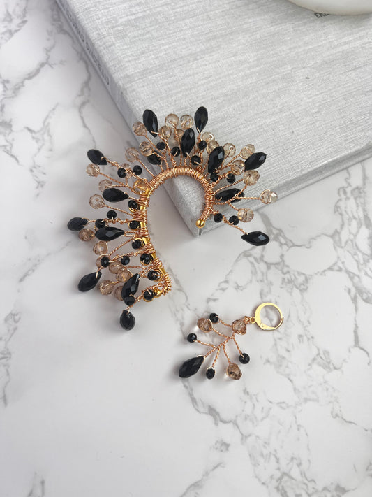 Sumy Black Earcuff Set