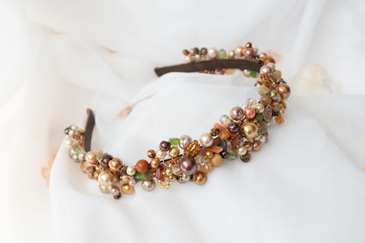 Marcela Multicoloured Pearls Headband