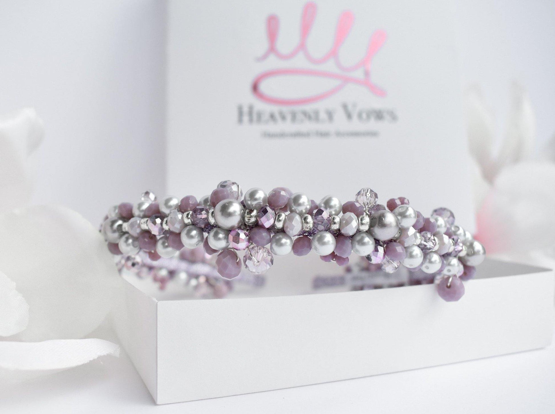 Mila The Lilac Headpiece - HEAVENLY VOWS