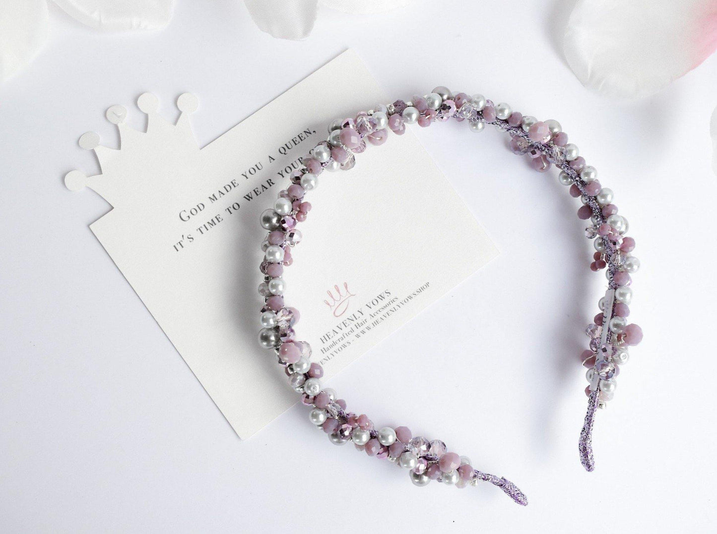 Mila The Lilac Headpiece - HEAVENLY VOWS