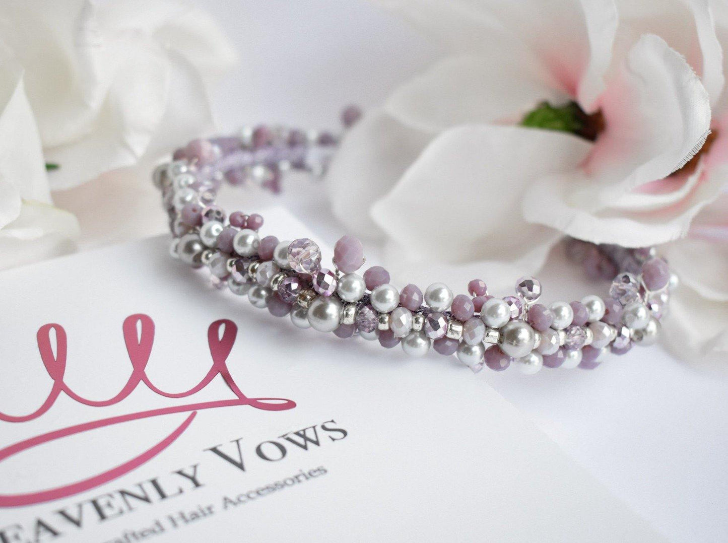 Mila The Lilac Headpiece - HEAVENLY VOWS