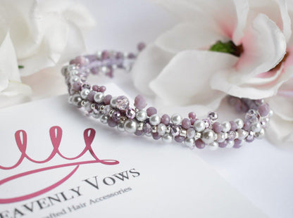 Mila The Lilac Headpiece - HEAVENLY VOWS