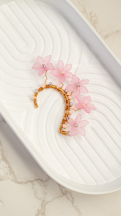 Michelle Baby Rose Flowers Ear Cuff